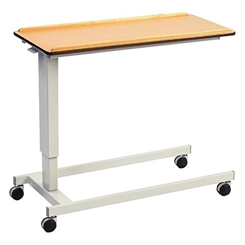 NRS EasyLift Overbed/Over Chair Table Beech N43553 - Standard Base, Extra Low