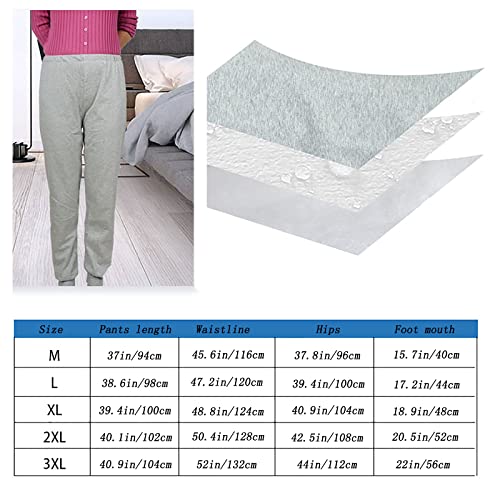 NSZJWD Patient Care Trousers, Urine Incontinence Pants for Elderly Adult, Adj...