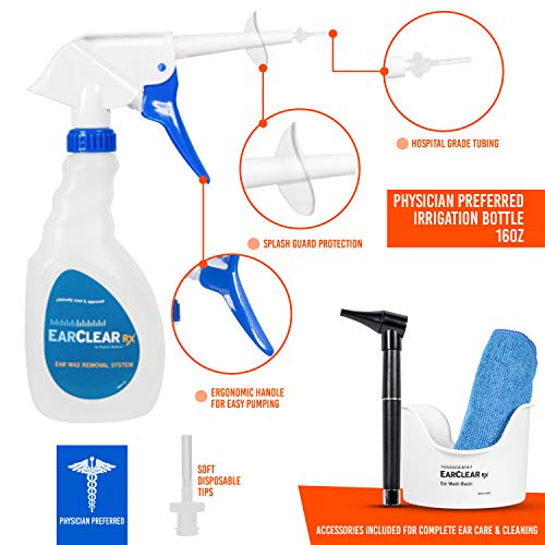 Ear Washing Kit by Nuance Medical EarClear Rx - Rigid Tips for Self Ear Washi...