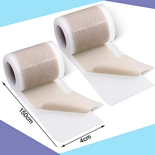 2 Rolls Soft Silicone Tape Silicone Gel Tape Skin Self-Adhesive Bandage Tape ...