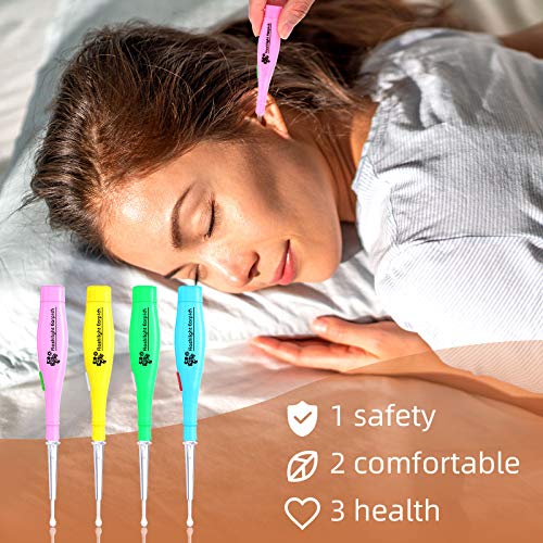 4 Pieces Ear Wax Removal Tool with LED Light and Storage Case LED Earwax Spoo...
