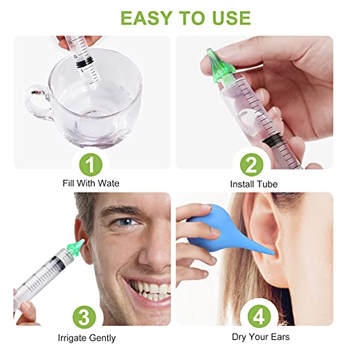 7 Pieces Ear Wax Cleaner Set Include 2 Pieces Ear Wax Cleaner Syringe Tip Ear...