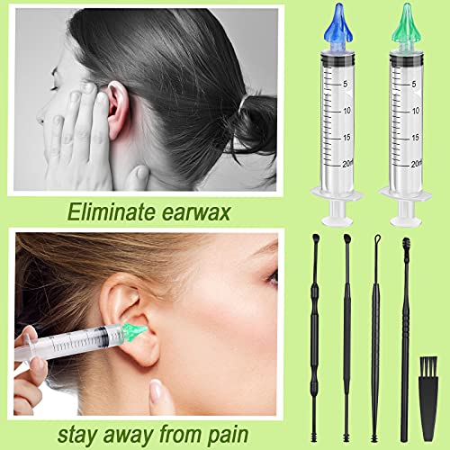 7 Pieces Ear Wax Cleaner Set Include 2 Pieces Ear Wax Cleaner Syringe Tip Ear...