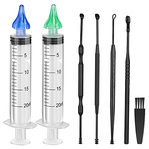 7 Pieces Ear Wax Cleaner Set Include 2 Pieces Ear Wax Cleaner Syringe Tip Ear...