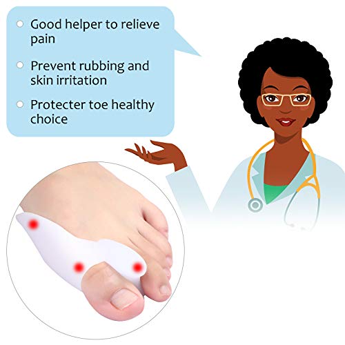 8 Pairs Gel Big Toe Guards Toe Separators Toe Spacer Spreaders Bunion Protcto...