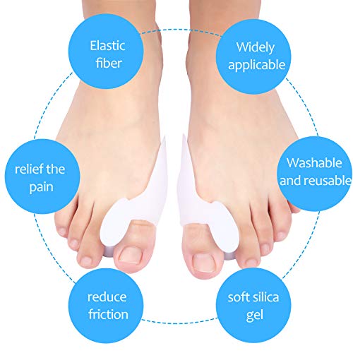8 Pairs Gel Big Toe Guards Toe Separators Toe Spacer Spreaders Bunion Protcto...