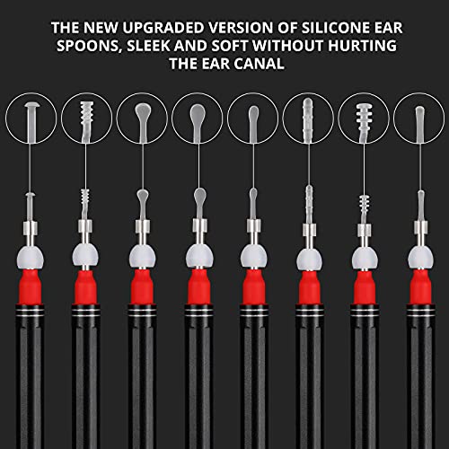 9 Pieces Earpick Spoon Ear Pick Accessories for 3.9mm Diameter Otoscope Inclu...