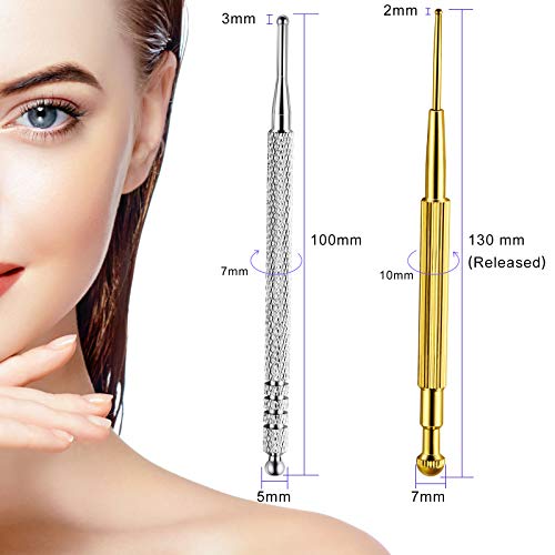 Facial Reflexology Massage Tool Retractable Acupuncture Pen, Stainless Steel ...