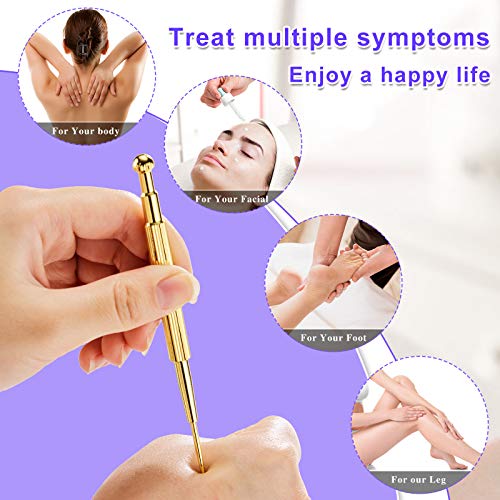 Facial Reflexology Massage Tool Retractable Acupuncture Pen, Stainless Steel ...