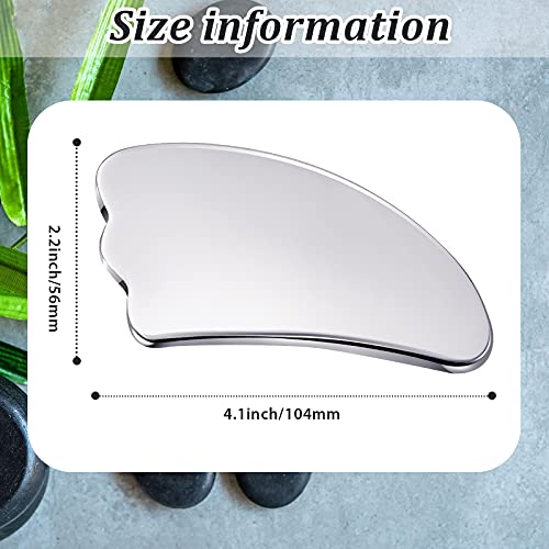 Silver Stainless Steel Gua Sha Tool Tighten Skin Care Tools Massage Beauty To...