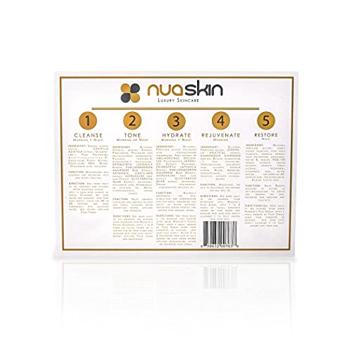 Nuaskin 5-Piece Skin Care Set with Facial Cleanser Toner Lotion Cream - Self ...
