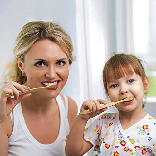 Biodegradable Bamboo Toothbrushes, 10 Piece BPA Free Soft Bristles Toothbrush...