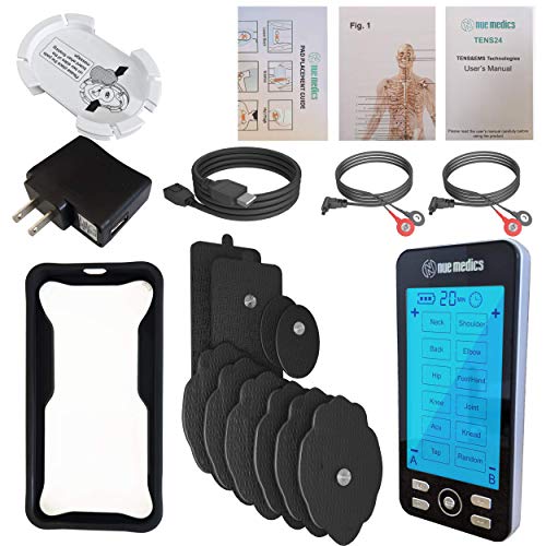 Tens Unit Machine Pulse Massager 24 Massage Modes Rechargeable Muscle Stimula...