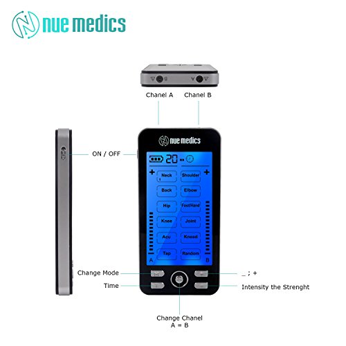 Tens Unit Machine Pulse Massager 24 Massage Modes Rechargeable Muscle Stimula...