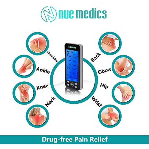 Tens Unit Machine Pulse Massager 24 Massage Modes Rechargeable Muscle Stimula...