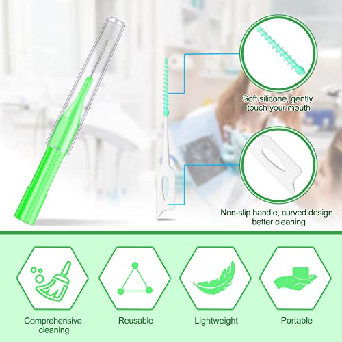 350 Pcs Floss Brushes Interdental Brush Teeth Dental Floss Picks Disposable G...