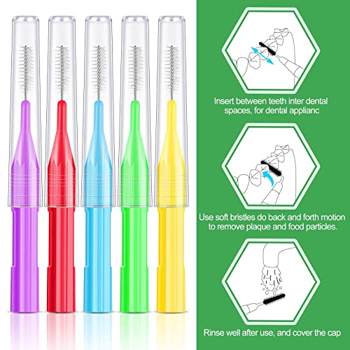 350 Pcs Floss Brushes Interdental Brush Teeth Dental Floss Picks Disposable G...