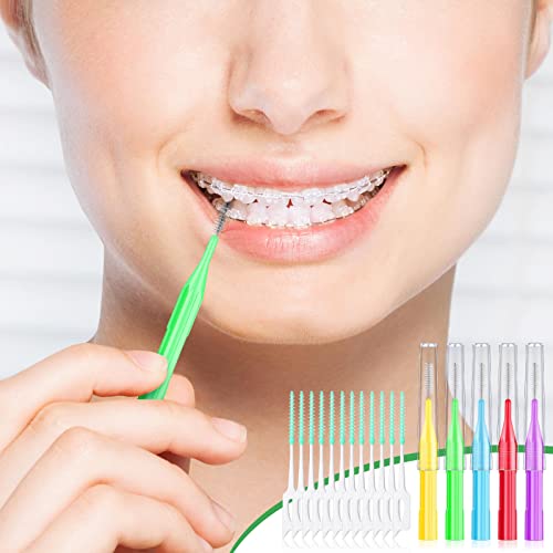 350 Pcs Floss Brushes Interdental Brush Teeth Dental Floss Picks Disposable G...