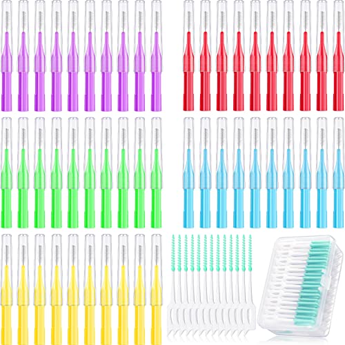 350 Pcs Floss Brushes Interdental Brush Teeth Dental Floss Picks Disposable G...