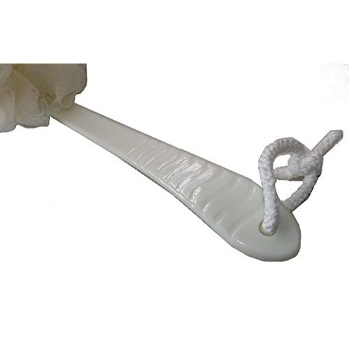 Mesh Soft Puff Body Soft Brush Long Handle Shower Bath Sponge Seniors Elderly...