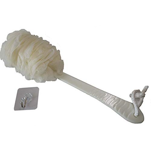 Mesh Soft Puff Body Soft Brush Long Handle Shower Bath Sponge Seniors Elderly...