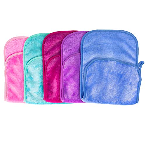 Nugilla Makeup Remover Cloth 5 Pack - Reusable Microfiber Cleansing Towel，Su...