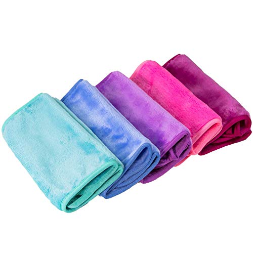 Nugilla Makeup Remover Cloth 5 Pack - Reusable Microfiber Cleansing Towel，Su...