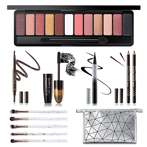 All in One Makeup Kit, Includes 12 Colors Naked Eyeshadow Palette, 5 Pcs Make...