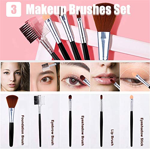 All in One Makeup Kit, Includes 12 Colors Naked Eyeshadow Palette, 5Pcs Makeu...