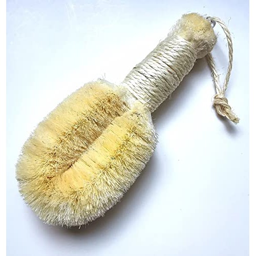 Dry Skin Bath Body Brush-100% Pure Natural Sisal Bristle. 9" Length