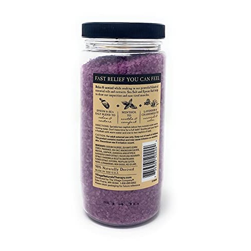 Village Naturals Therapy Mineral Bath Soak Variety Set 3 Pack - Restless Nigh...