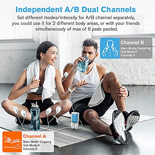 NURSAL TENS Unit Muscle Stimulator Machine for Pain Relief Therapy, Electric ...