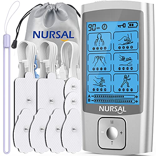 NURSAL TENS Unit Muscle Stimulator Machine for Pain Relief Therapy, Electric ...