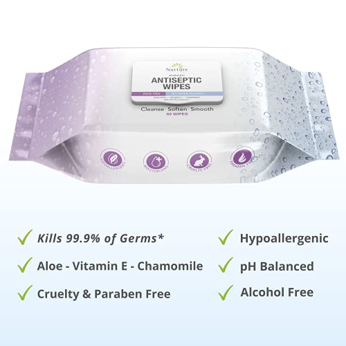 Antibacterial Hand & Body Sanitizing Bathing Wipes (5 Pack) | 300 Large Alcoh...