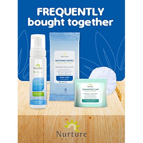 Rinse Free Bathing Wipes (6-Pack) | 48 Microwavable Adult No Water Rinse Free...