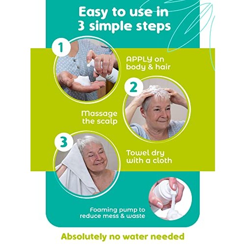 Rinse Free Body Wash & Shampoo | Hospital Grade Full Hair & Body No Water or ...