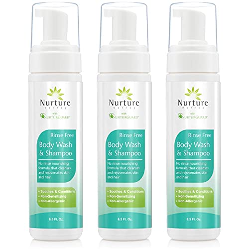 Rinse Free Body Wash & Shampoo | Hospital Grade Full Hair & Body No Water or ...