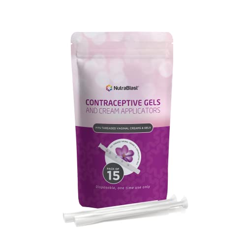 NutraBlast Disposable Vaginal Contraceptive Gels & Cream Applicators with Dos...