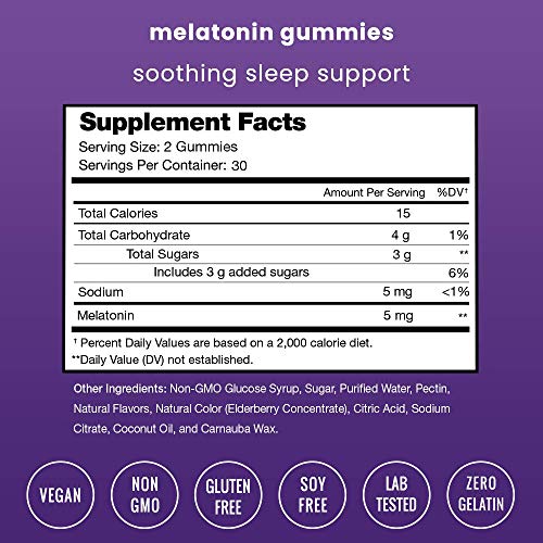 Melatonin Gummies for Kids & Adults | Natural Sleep Aid Drug-Free, Vegan Berr...