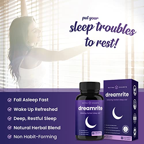 Natural Sleep Aid | Herbal Sleeping Pill for Adults with Melatonin, Magnesium...