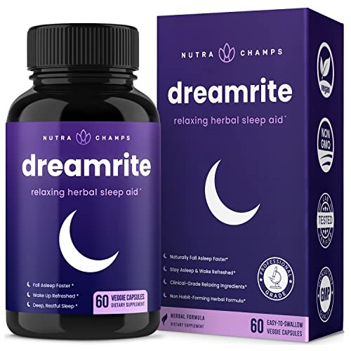 Natural Sleep Aid | Herbal Sleeping Pill for Adults with Melatonin, Magnesium...