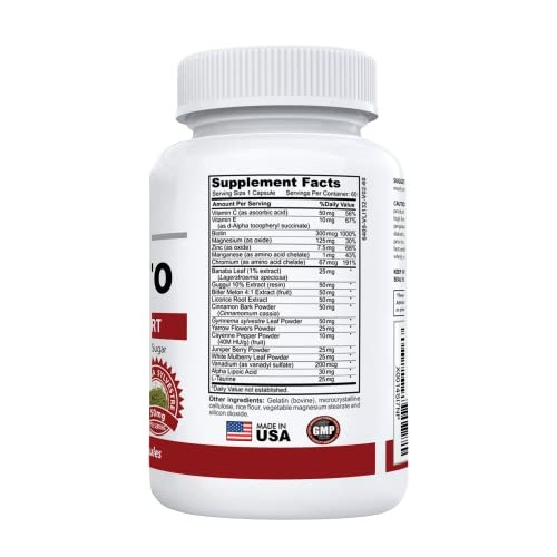 SugarPro #1 Blood Sugar & Glucose Metabolism Supplement | Cinnamon, Chromium,...