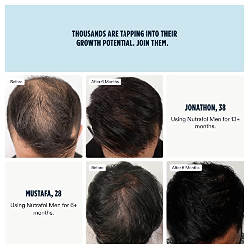 Nutrafol Men's Hair Growth Supplement, Clinically Proven for Thicker-Looking,...