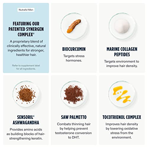 Nutrafol Men's Hair Growth Supplement, Clinically Proven for Thicker-Looking,...