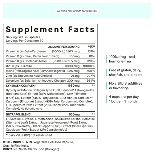 Nutrafol Strengthening Duo: Women's Hair Growth Supplement and Physician-Form...