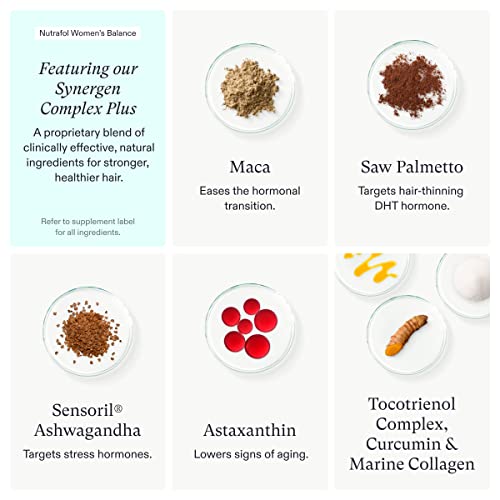 Nutrafol Women’s Balance Menopause Supplement, Clinically Proven Hair Growth ...