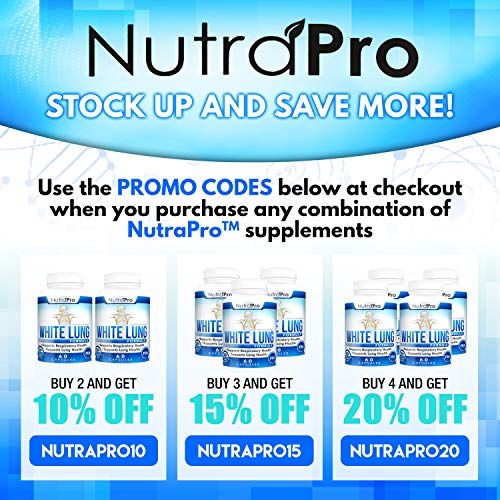 White Lung by NutraPro - Lung Cleanse & Detox.Support Lung Health. Supports R...