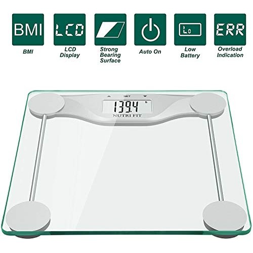NUTRI FIT Digital Body Weight Bathroom Scale BMI, Accurate Weight Measurement...