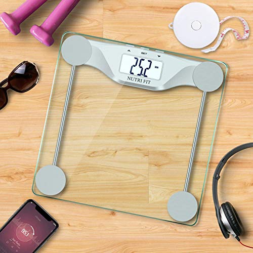 NUTRI FIT Digital Body Weight Bathroom Scale BMI, Accurate Weight Measurement...