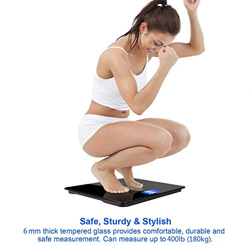 NUTRI FIT Extra-Wide/Ultra-Thick Digital Body Weight Bathroom Scale with 3 In...
